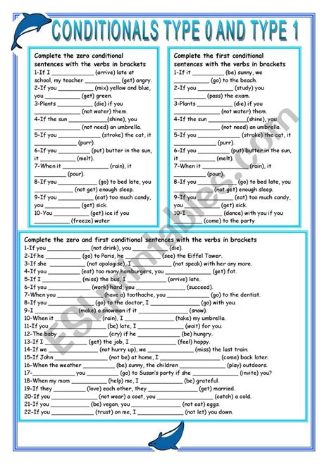 conditional type 0 and 1 exercises with answers pdf