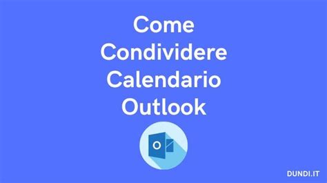 condividere un calendario outlook