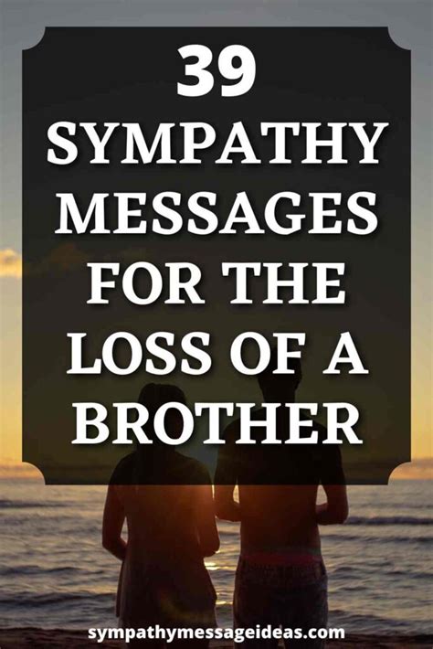 condolences message for someone who lost a brother