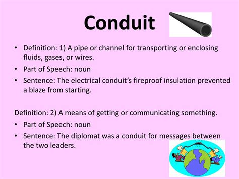 Conduit Meaning Noun