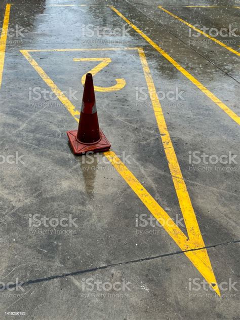 Cones At Gas Station