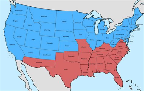 Confederacy And Union Map