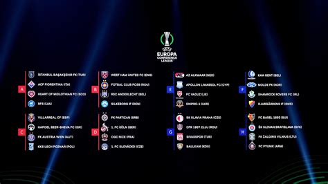 conference league schedule