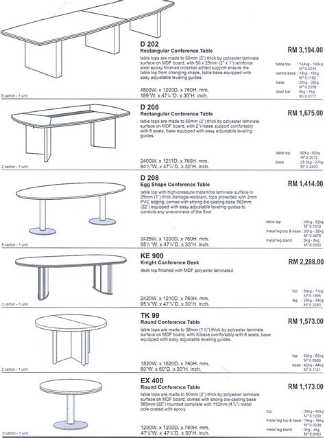 Conference Table Specification