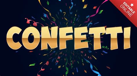 Confetti In Text