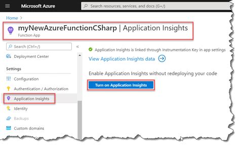 Configure Application Insights Azure Function