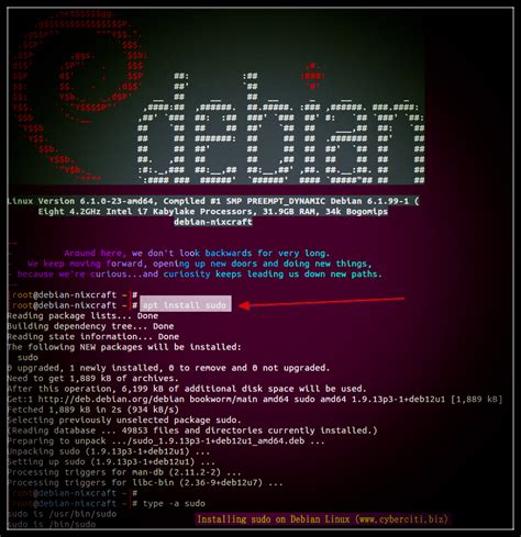 configure sudo on debian