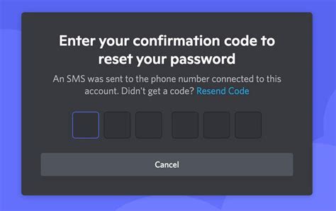 confirmation code for discord