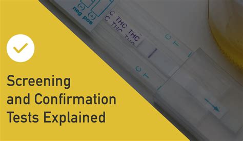 Confirmation Testing For Drug Screen