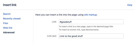 Confluence Anchor Example