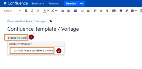 Confluence Template Variable Label