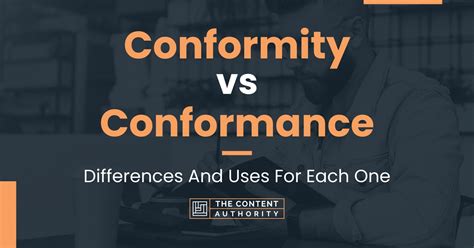 conformity vs conformance