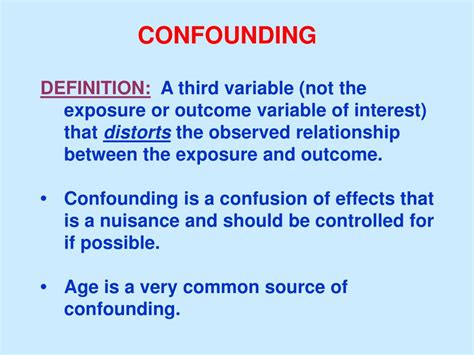confounding factor definition in epidemiology
