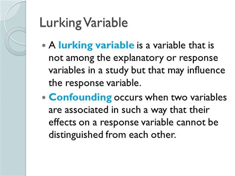 confounding vs lurking variable examples
