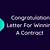congratulation letter for winning a contract