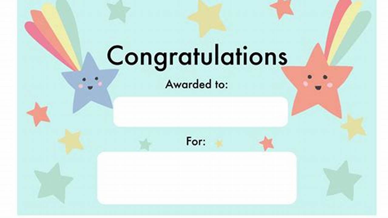 Congratulations Certificate