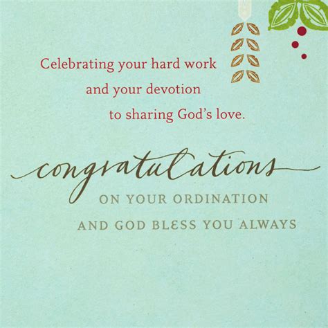 congratulations on your ordination