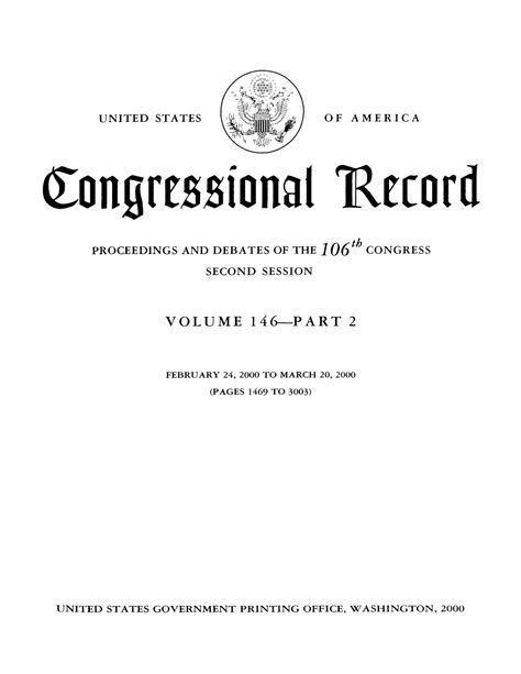 congressional record second session