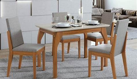 Mesa de Jantar Rafana com 6 Cadeiras Gaya - Mesa com cadeiras - Sala de