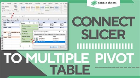 connecting pivot tables in excel