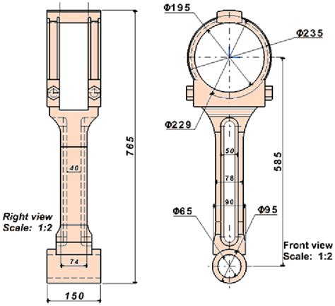 Connecting Rod Drawing With Dimensions
