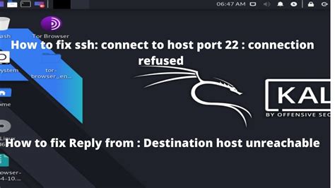 connection to host refused port 22