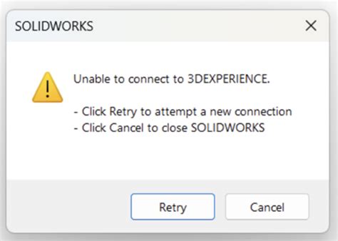 Connection With 3Dexperience Failed
