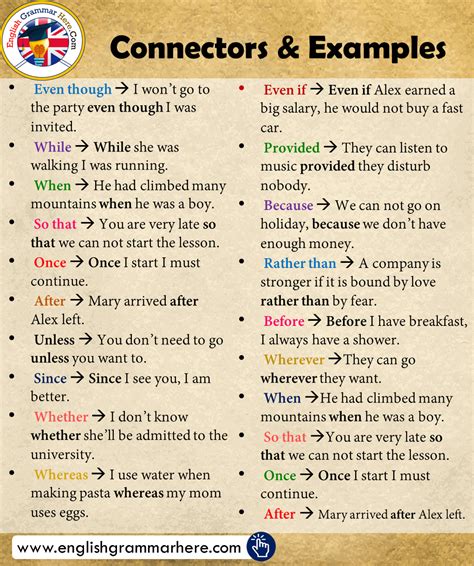 Connectors With Examples