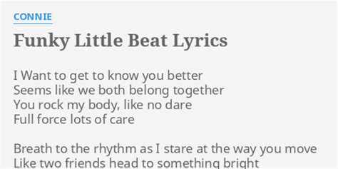 Connie Funky Little Beat (Lyrics) YouTube