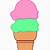 cono gelato immagine colorata
