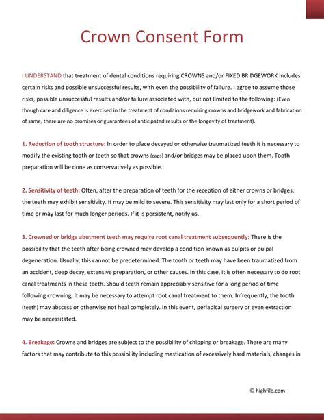 Consent For Crown Delivery