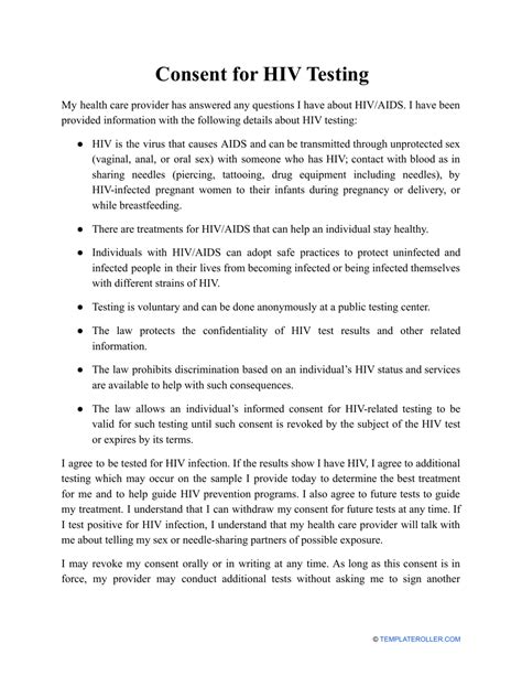 consent for hiv testing