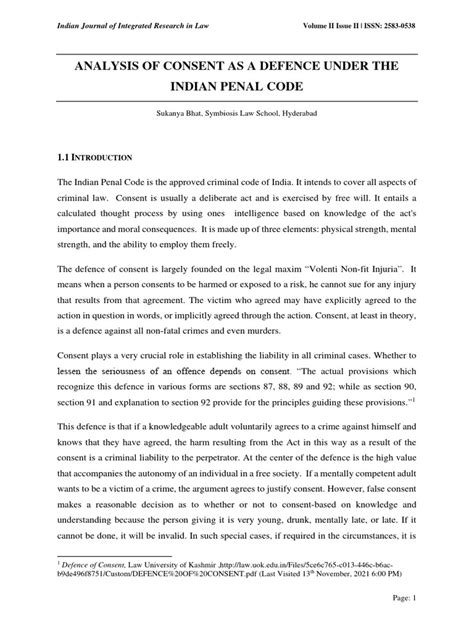 consent under penal code