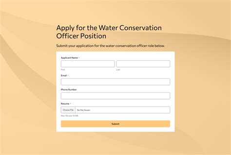 conservation scientist job application form template