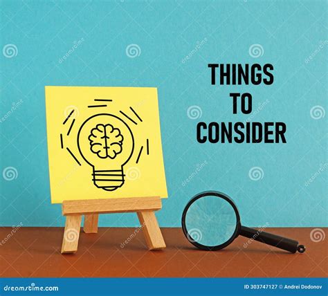 consider things