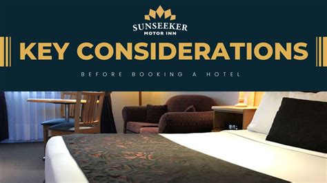 Considerations Before Booking