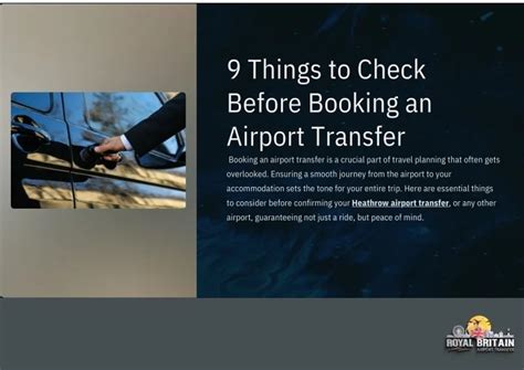 considerations before booking transfer