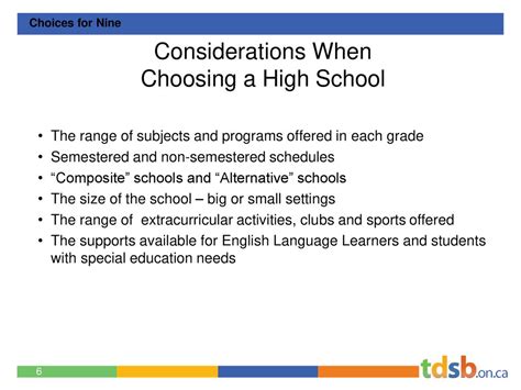 considerations when choosing
