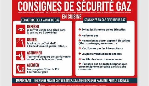 Consigne De Securite Gaz CONSIGNE DE SÉCURITÉ GAZ (A0335)