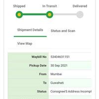 consignee's address incomplete incorrect blue dart
