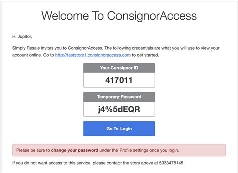consignor access - home
