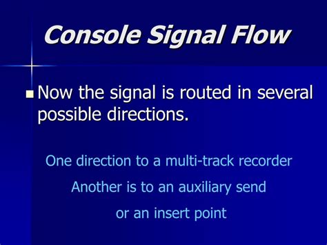 Console Signal Flow
