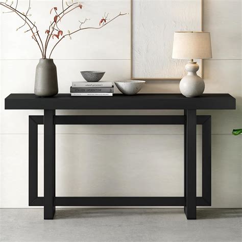 Console Table Black Modern