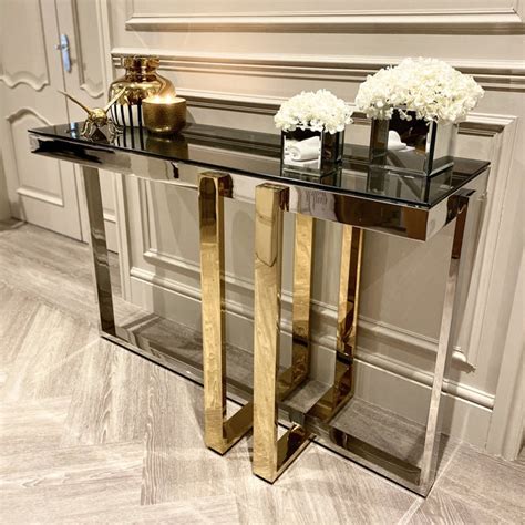 Console Table Gold And Silver
