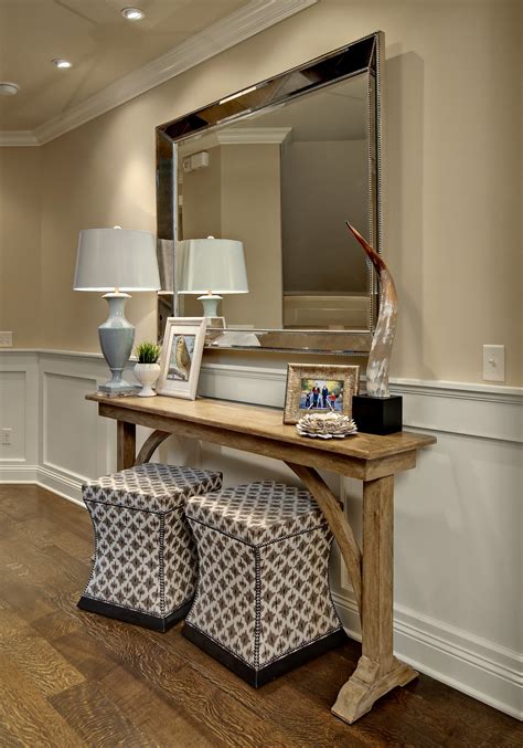 Console Table With Stools Underneath
