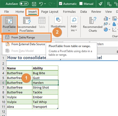 Consolidate Pivot Tables In Excel