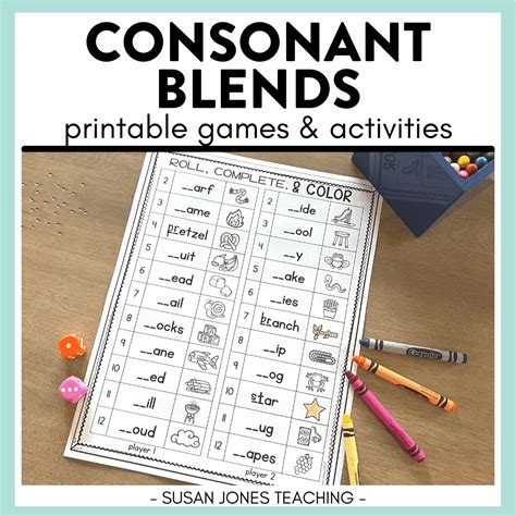 Consonant Blends Partner Games Printable
