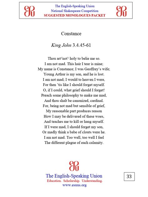 List Of Constance King John Monologue Latest