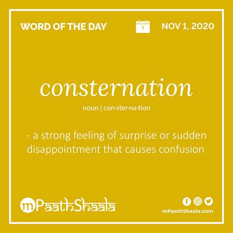consternation definition meaning