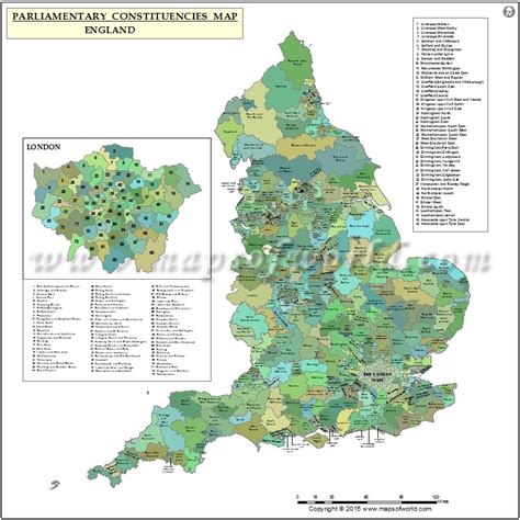 constituency map of england